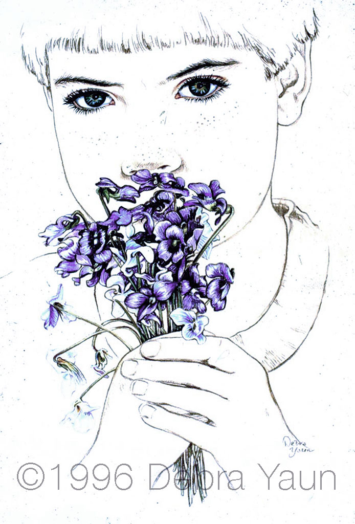Marie with Violets